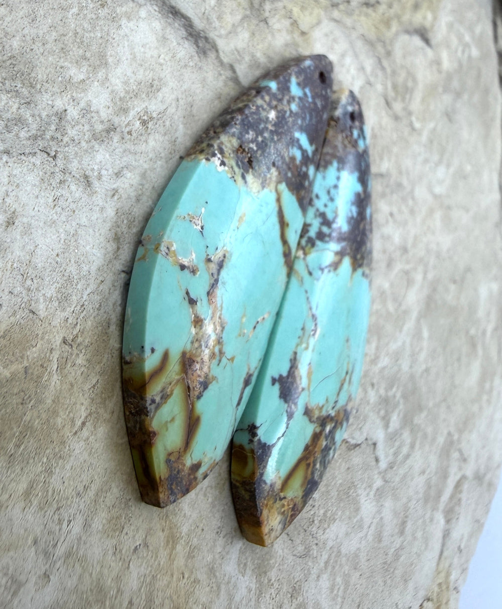 OLD STOCK Kingman Turquoise (Arizona) Matching Earring Slab
