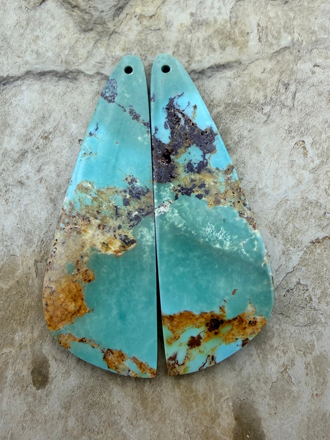 OLD STOCK Kingman Turquoise (Arizona) Matching Earring Slab