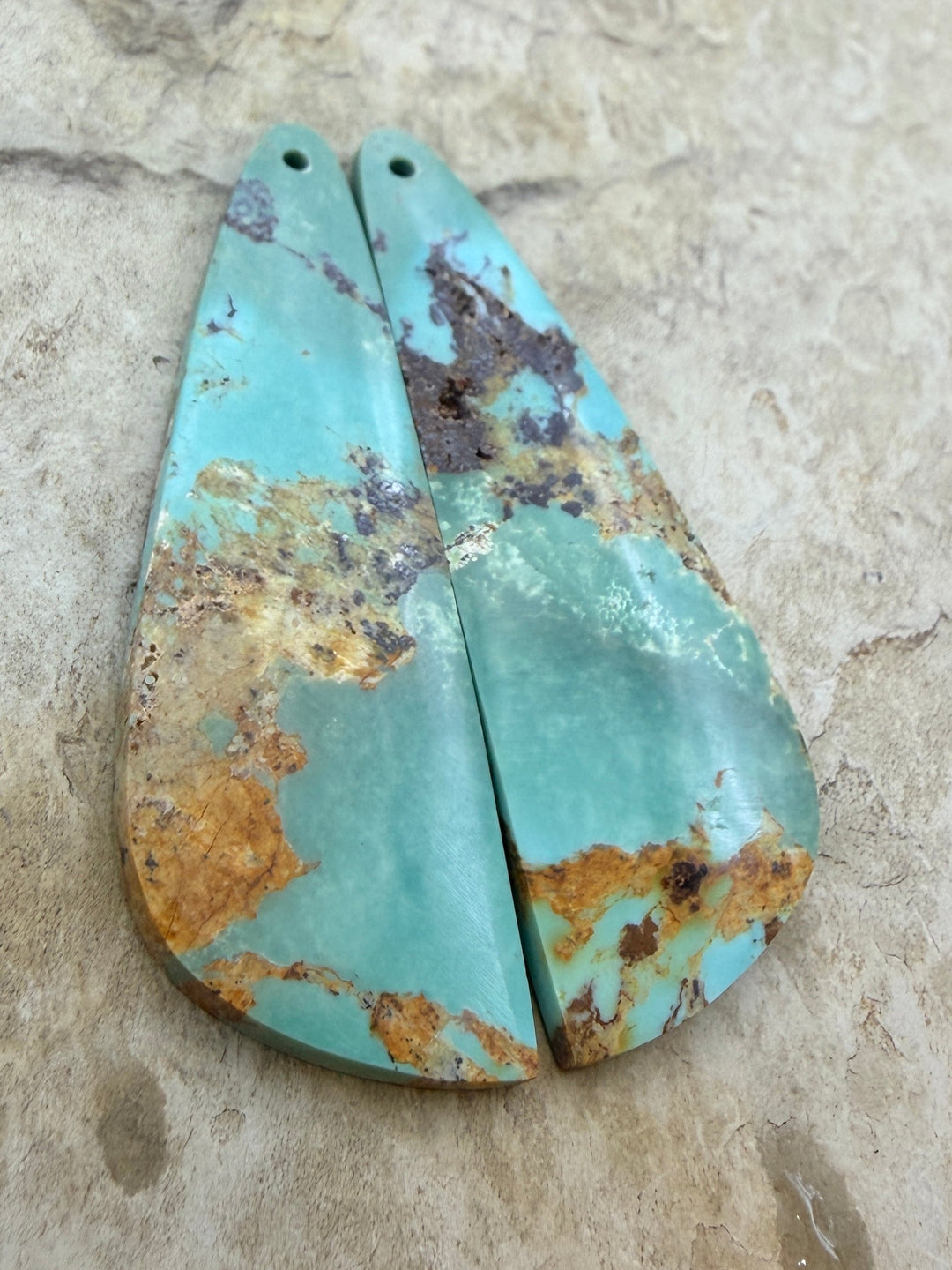 OLD STOCK Kingman Turquoise (Arizona) Matching Earring Slab