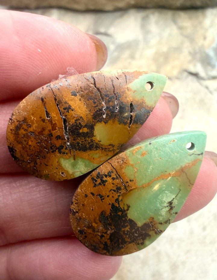 OLD STOCK Kingman Turquoise (Arizona) Matching Earring Slab