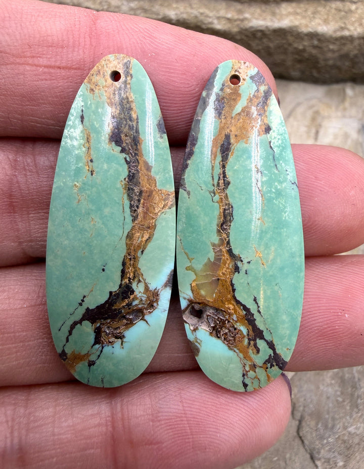 OLD STOCK Kingman Turquoise (Arizona) Matching Earring Slab