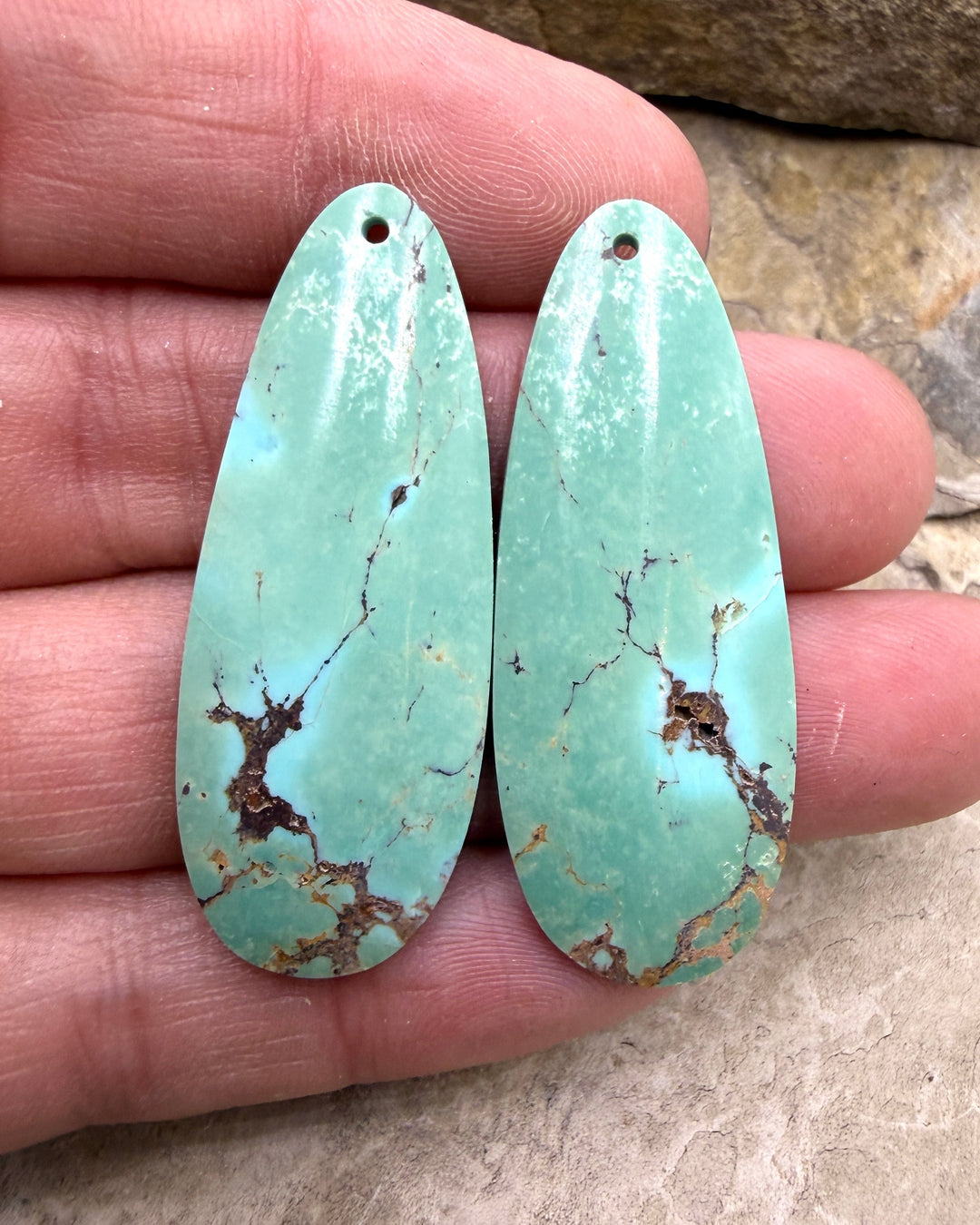 OLD STOCK Kingman Turquoise (Arizona) Matching Earring Slab