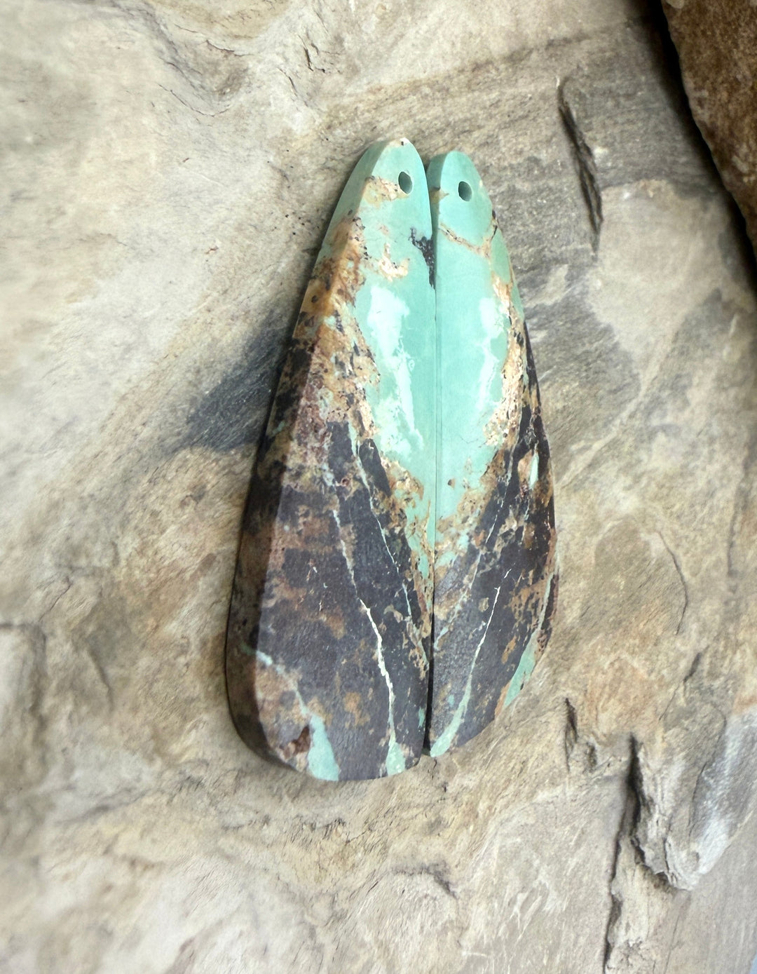 OLD STOCK Kingman Turquoise (Arizona) Matching Earring Slab