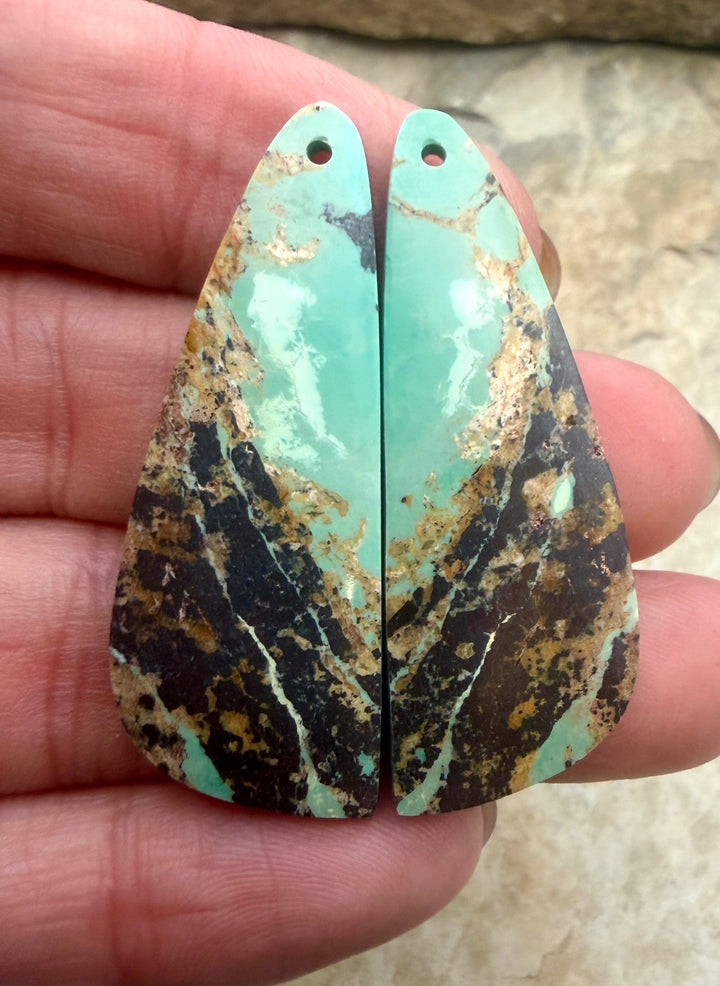 OLD STOCK Kingman Turquoise (Arizona) Matching Earring Slab
