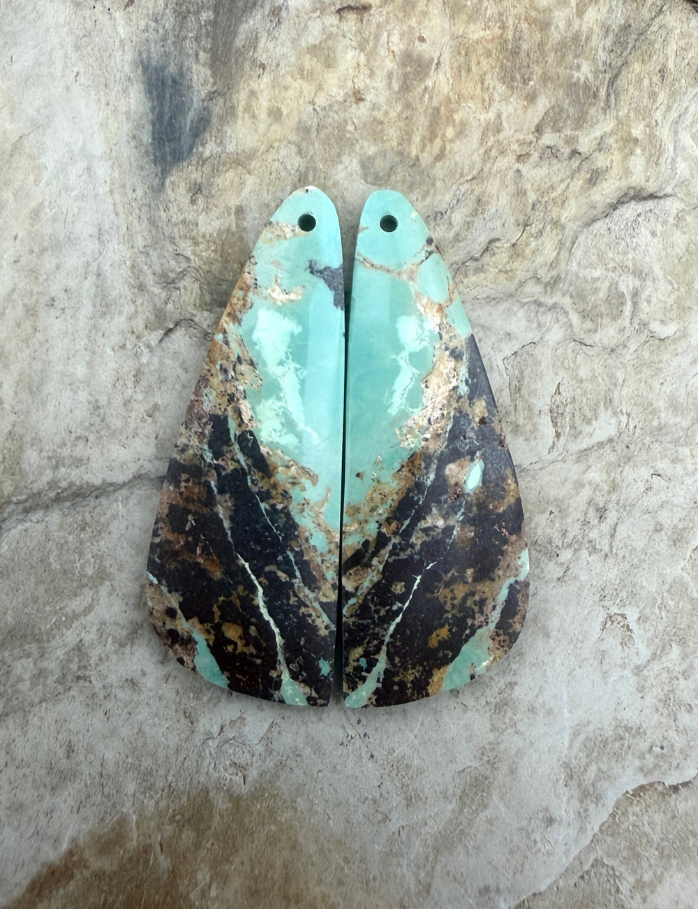 OLD STOCK Kingman Turquoise (Arizona) Matching Earring Slab