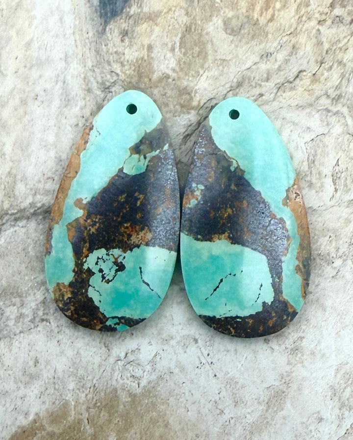 OLD STOCK Kingman Turquoise (Arizona) Matching Earring Slab