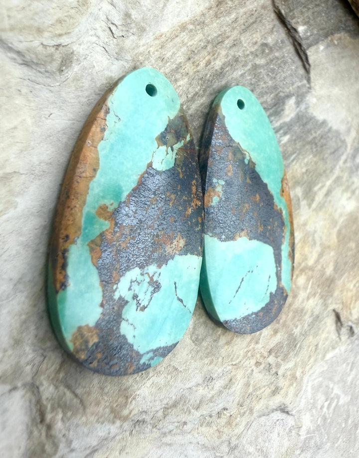 OLD STOCK Kingman Turquoise (Arizona) Matching Earring Slab