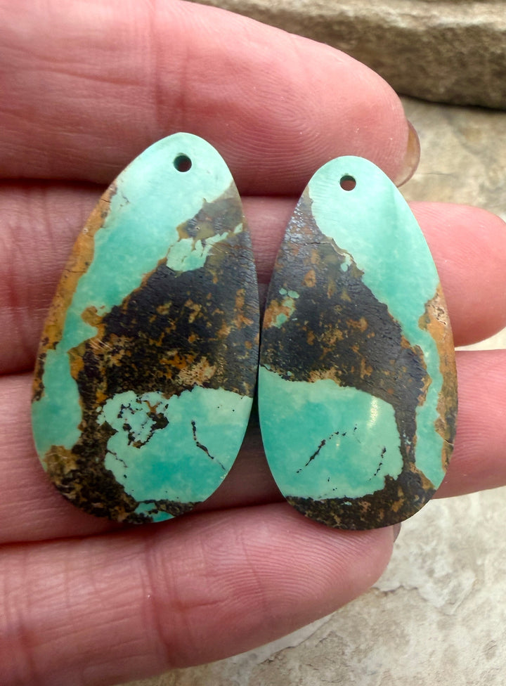 OLD STOCK Kingman Turquoise (Arizona) Matching Earring Slab