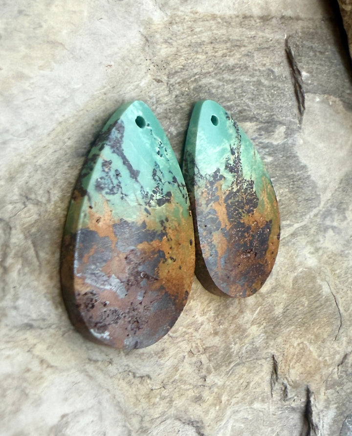 OLD STOCK Kingman Turquoise (Arizona) Matching Earring Slab
