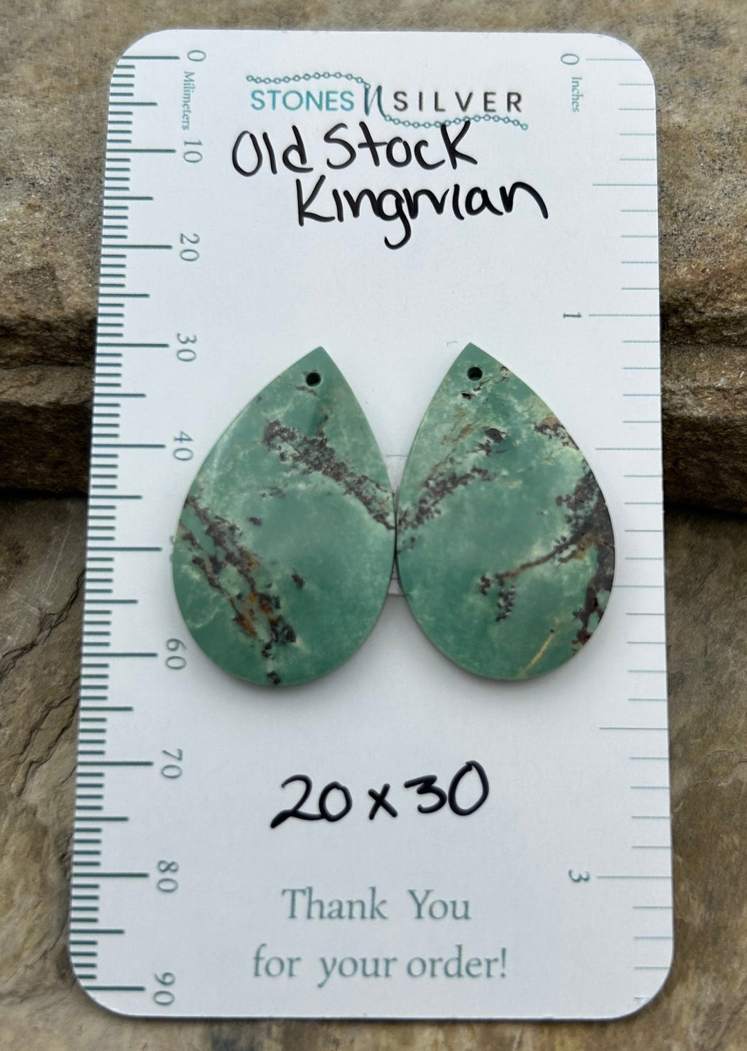 OLD STOCK Kingman Turquoise (Arizona) Matching Earring Slab