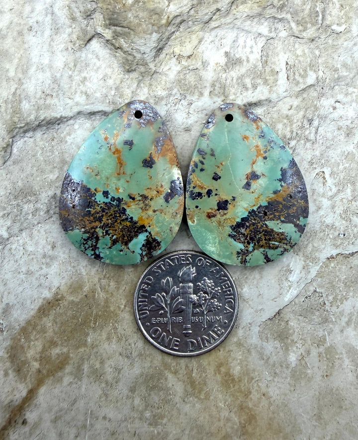 OLD STOCK Kingman Turquoise (Arizona) Matching Earring Slab