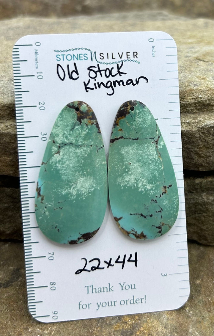 OLD STOCK Kingman Turquoise (Arizona) Matching Earring Slab
