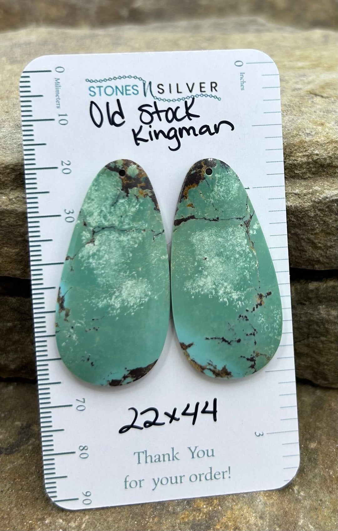 OLD STOCK Kingman Turquoise (Arizona) Matching Earring Slab