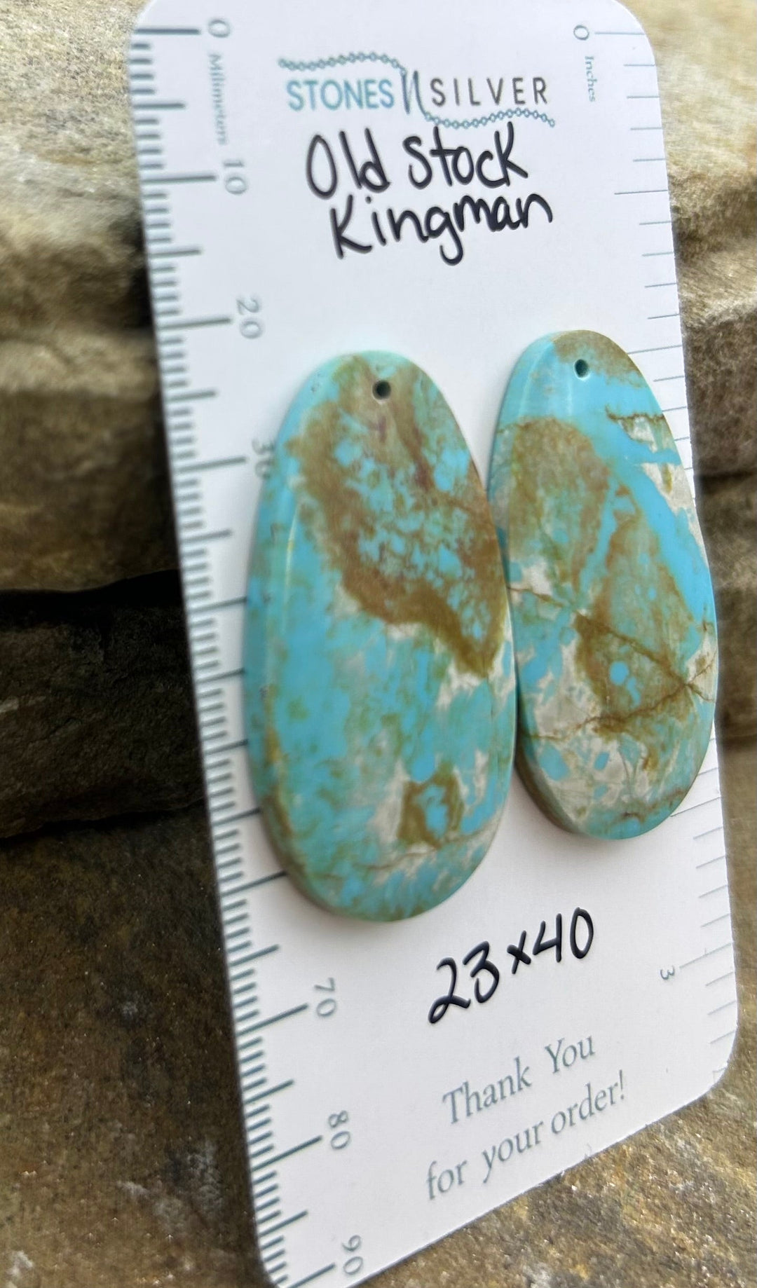 OLD STOCK Kingman Turquoise (Arizona) Matching Earring Slab