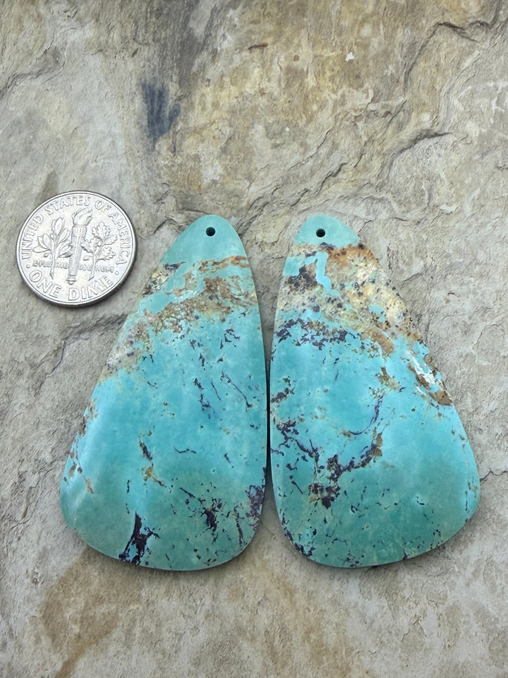 OLD STOCK Kingman Turquoise (Arizona) Matching Earring Slab