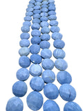 Owyhee Blue Opal (Oregon) 14mm Faceted Coin Beads (8 in