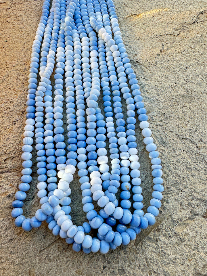 Owyhee Blue Opal (Oregon) 5mm Rondell Shaped Beads (16 inch