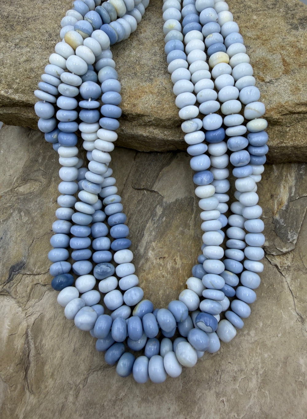 Owyhee Blue Opal (Oregon/Idaho) Irregular Rondelle Beads