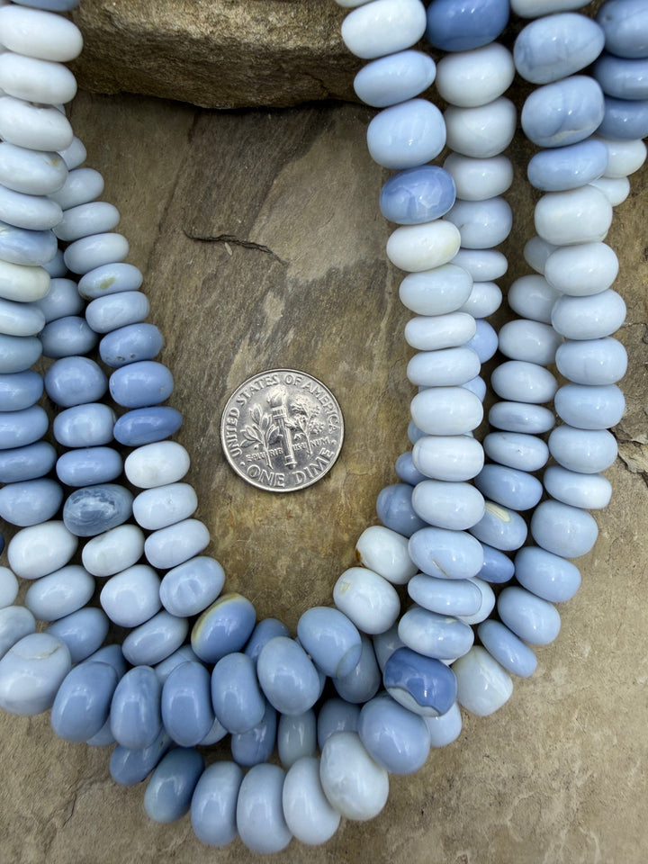 Owyhee Blue Opal (Oregon/Idaho) Irregular Rondelle Beads