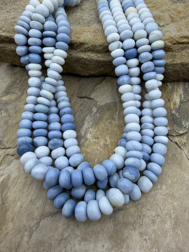 Owyhee Blue Opal (Oregon/Idaho) Irregular Rondelle Beads