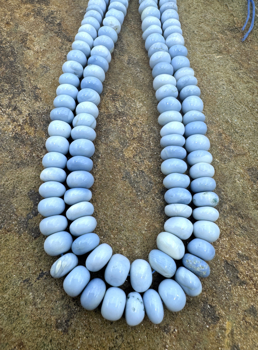 Owyhee Blue Opal (Oregon) Irregular 8-9mm Rondelle Beads 16