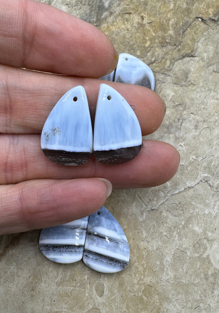 Owyhee Blue Opal (Oregon)Matching Earring Slab Bead Pair