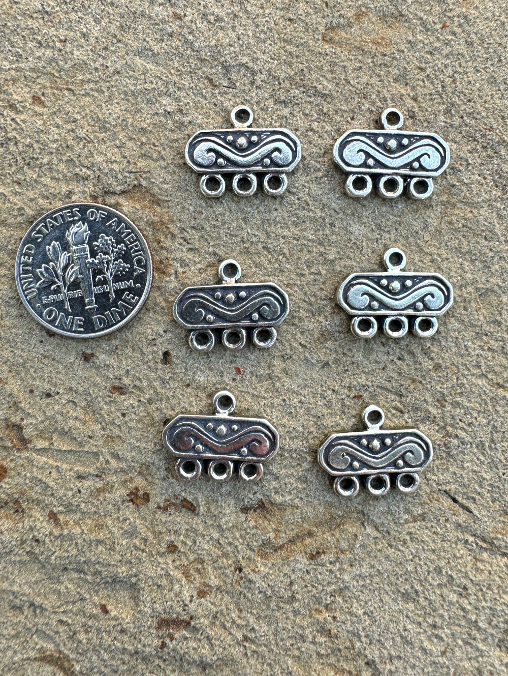 Oxidized Sterling Silver Earring Finding12x15mm (Heavy)