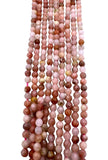 Peruvian Pink Opal Micro Faceted Round Beads 3mm 16 inch