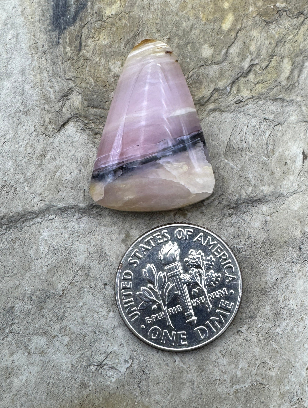 Peruvian Pink Opal Micro Freerform Cabochon 17x24mm - Opal