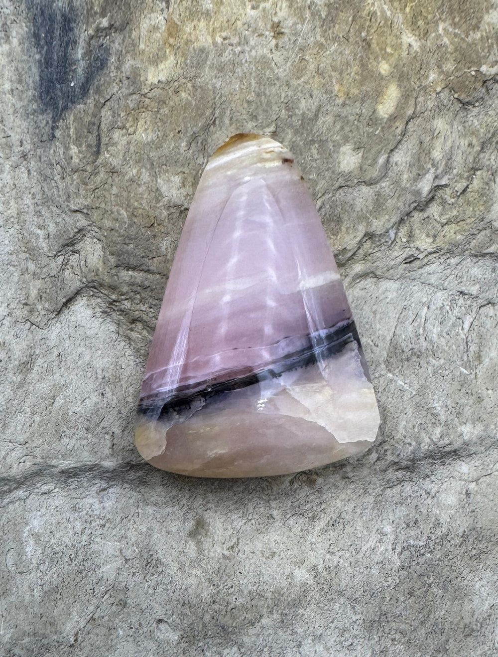 Peruvian Pink Opal Micro Freerform Cabochon 17x24mm - Opal