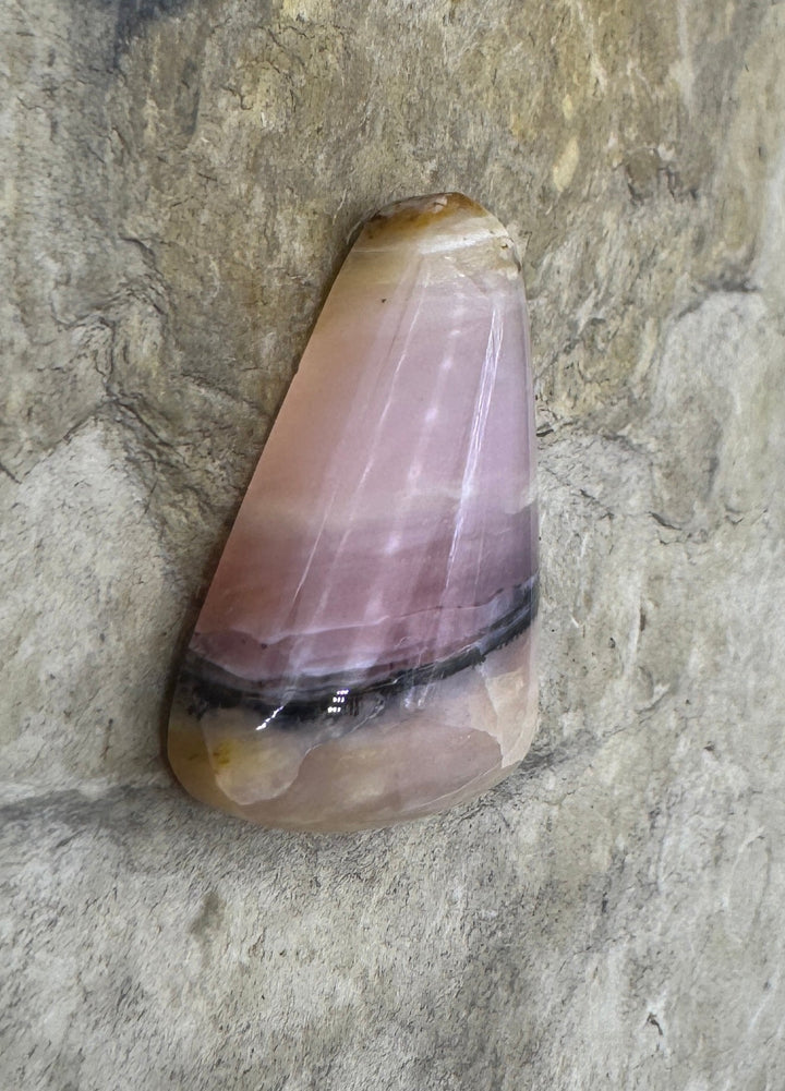 Peruvian Pink Opal Micro Freerform Cabochon 17x24mm - Opal