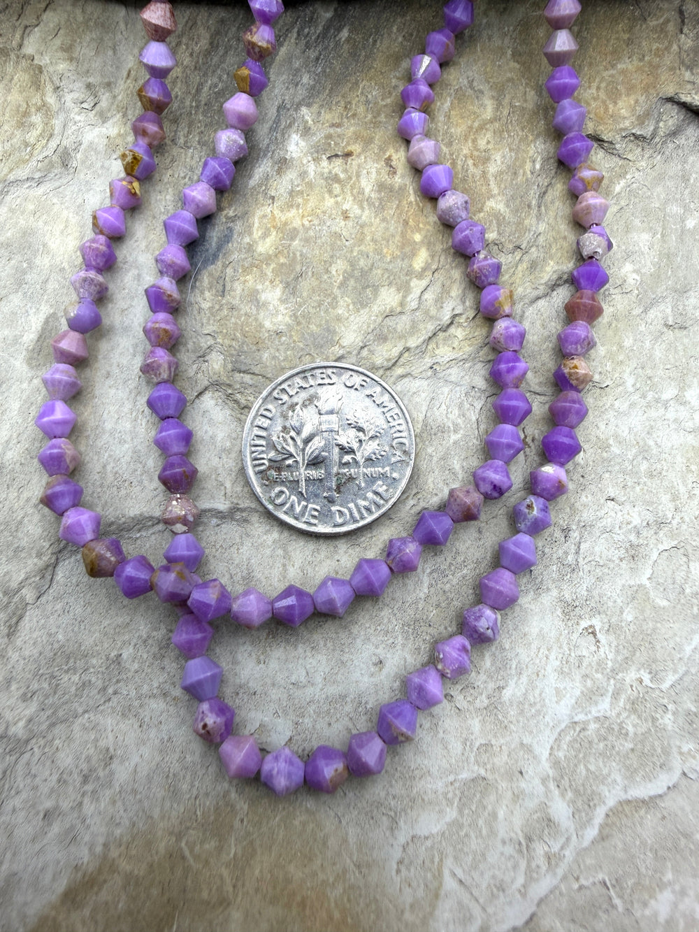 Phosphosiderite 4mm Bicone Beads 15.5 Inch Strand