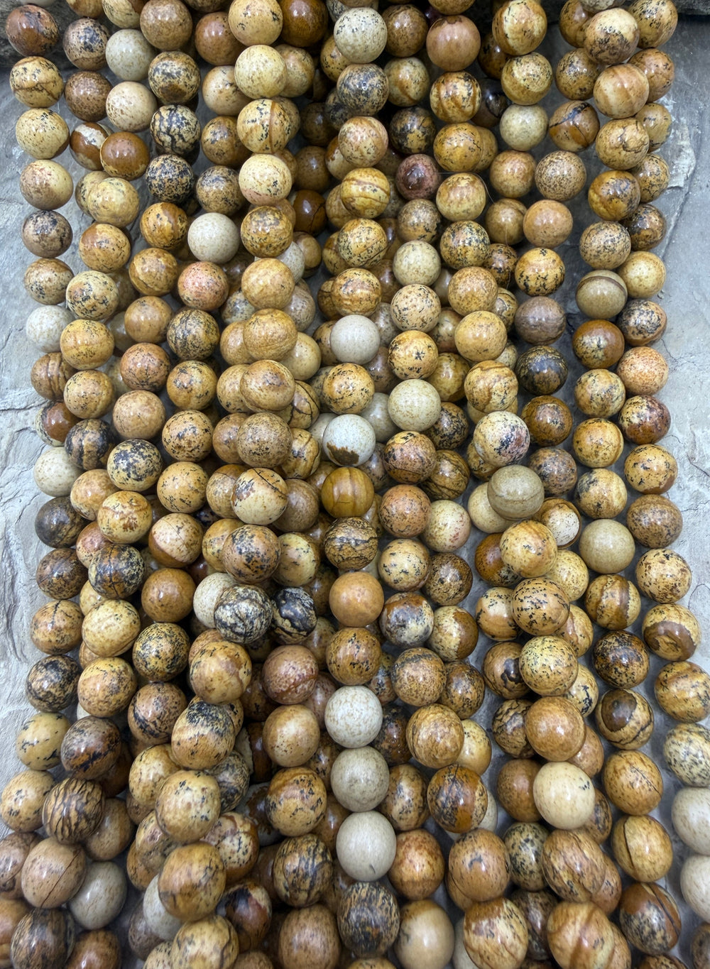 Picture Jasper 8mm Round Beads 15.5 Inch Strand - Picture