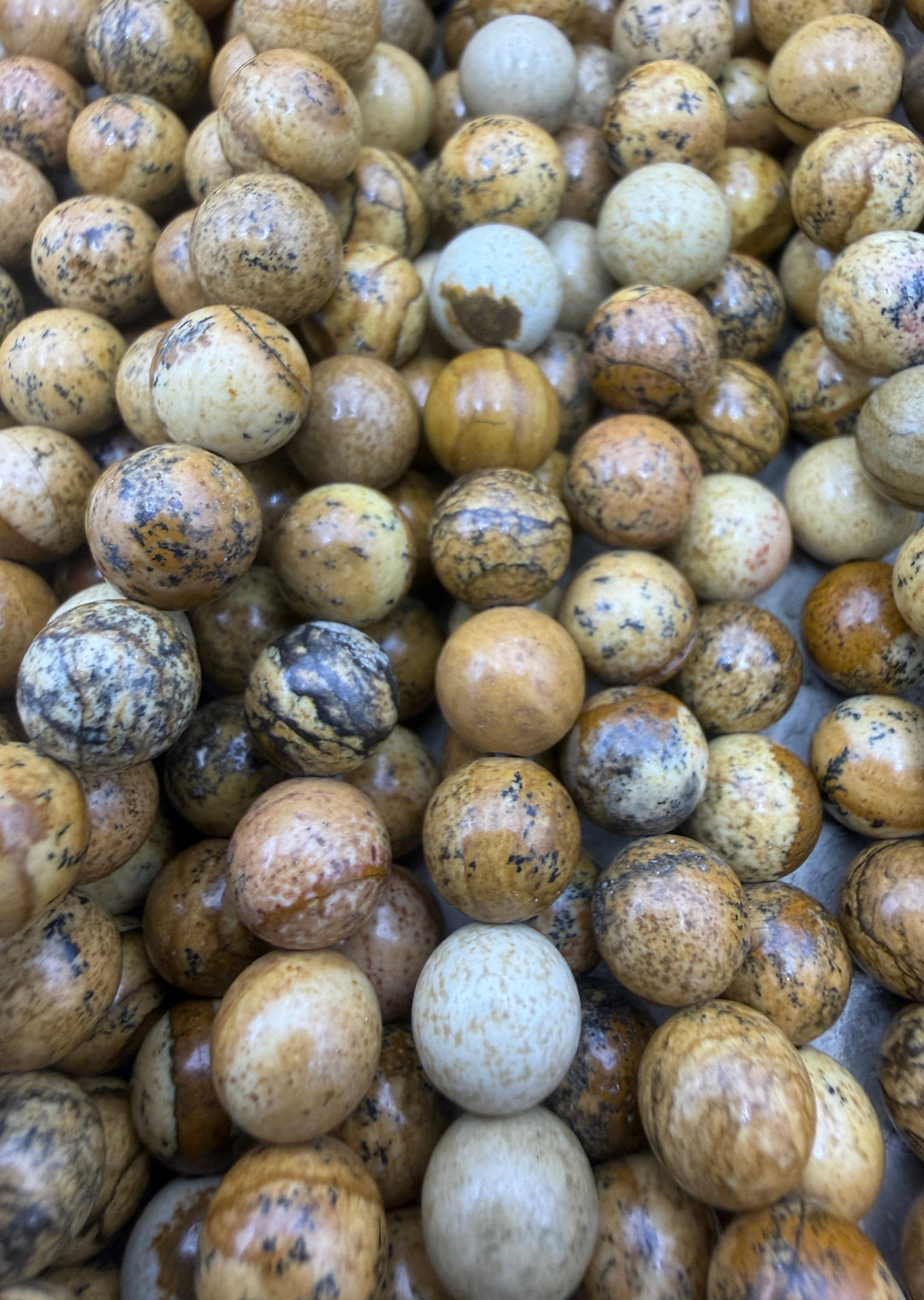 Picture Jasper 8mm Round Beads 15.5 Inch Strand - Picture