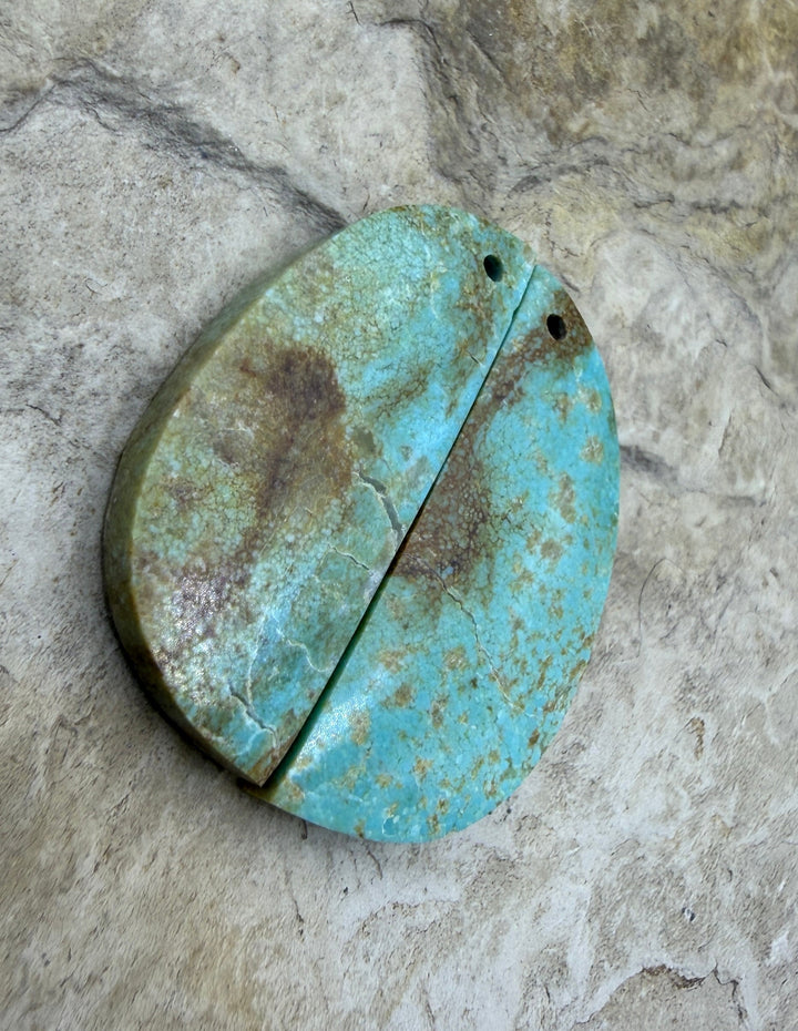 Pilot Mountain Turquoise (Nevada) BIG Matching Earring Slab