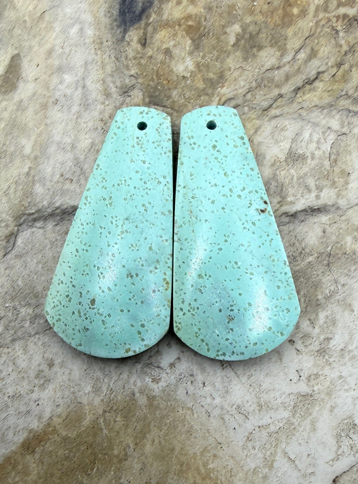 Pilot Mountain Turquoise (Nevada) BIG Matching Earring Slab