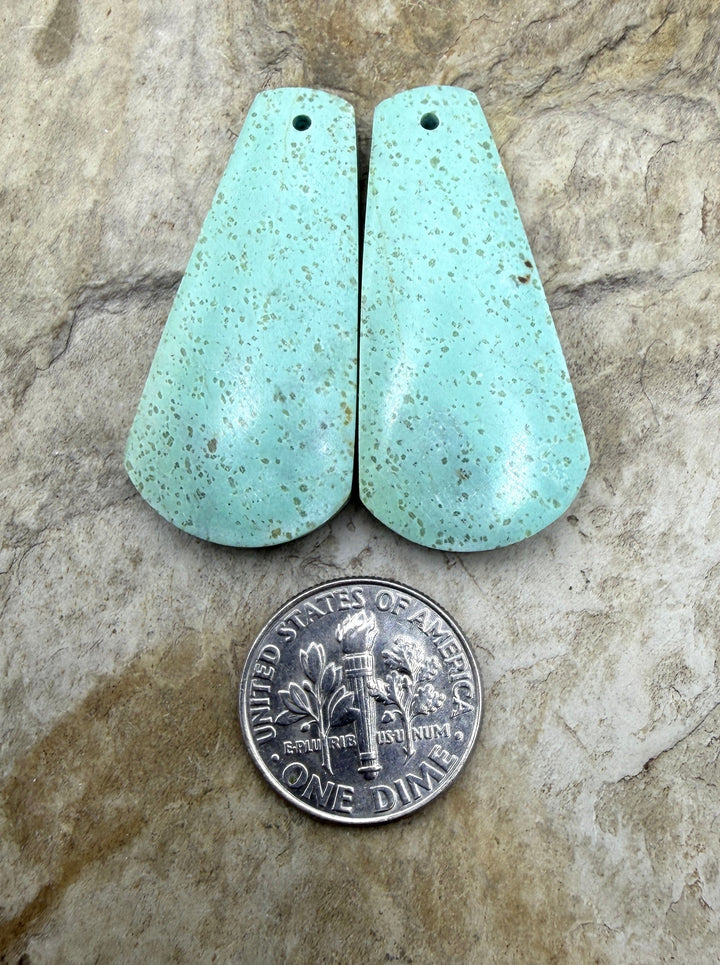 Pilot Mountain Turquoise (Nevada) BIG Matching Earring Slab