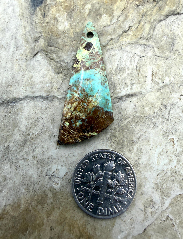 Pilot Mountain Turquoise (Nevada) Focal Pendant Bead