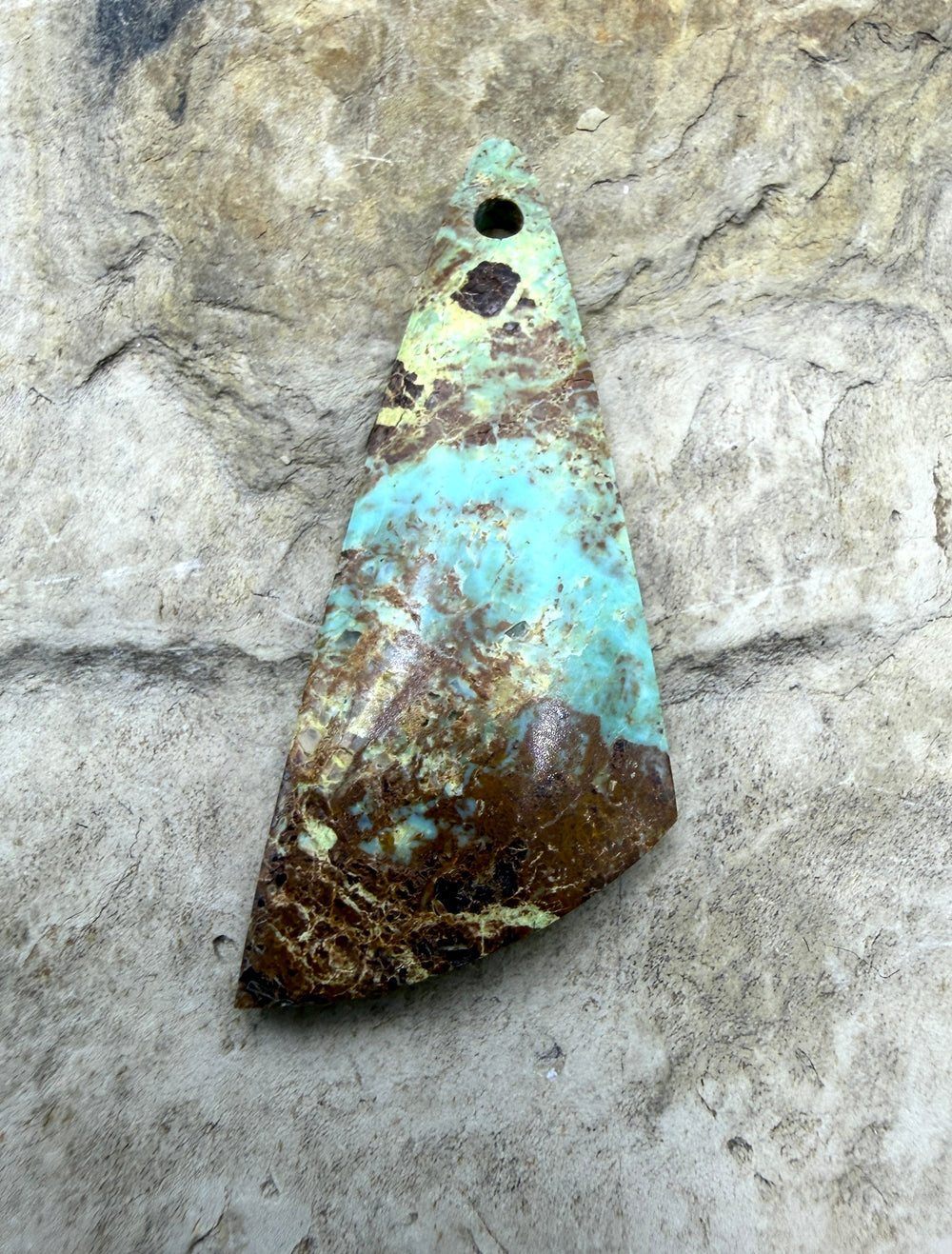 Pilot Mountain Turquoise (Nevada) Focal Pendant Bead