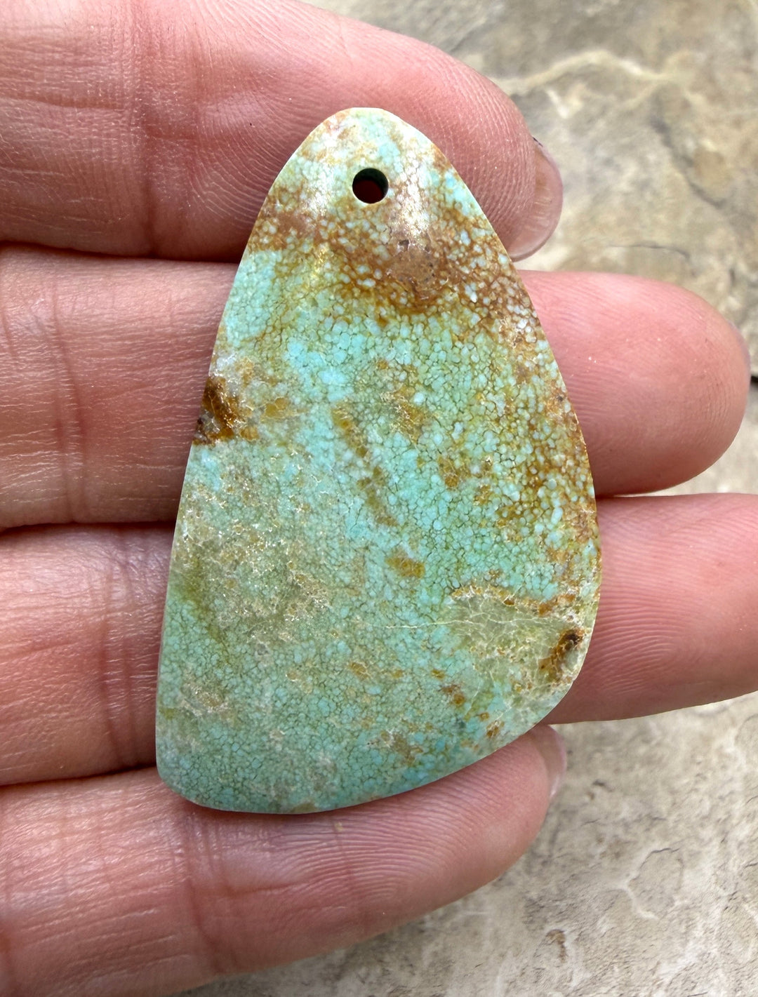 Pilot Mountain Turquoise (Nevada) Focal Pendant Bead