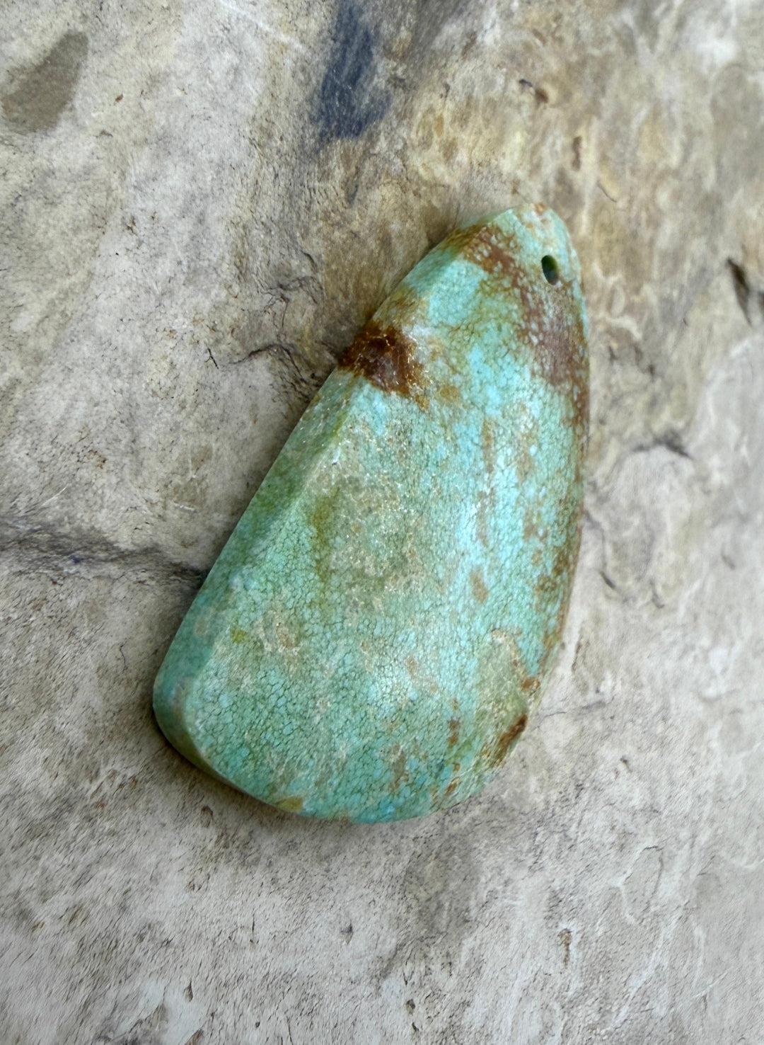 Pilot Mountain Turquoise (Nevada) Focal Pendant Bead