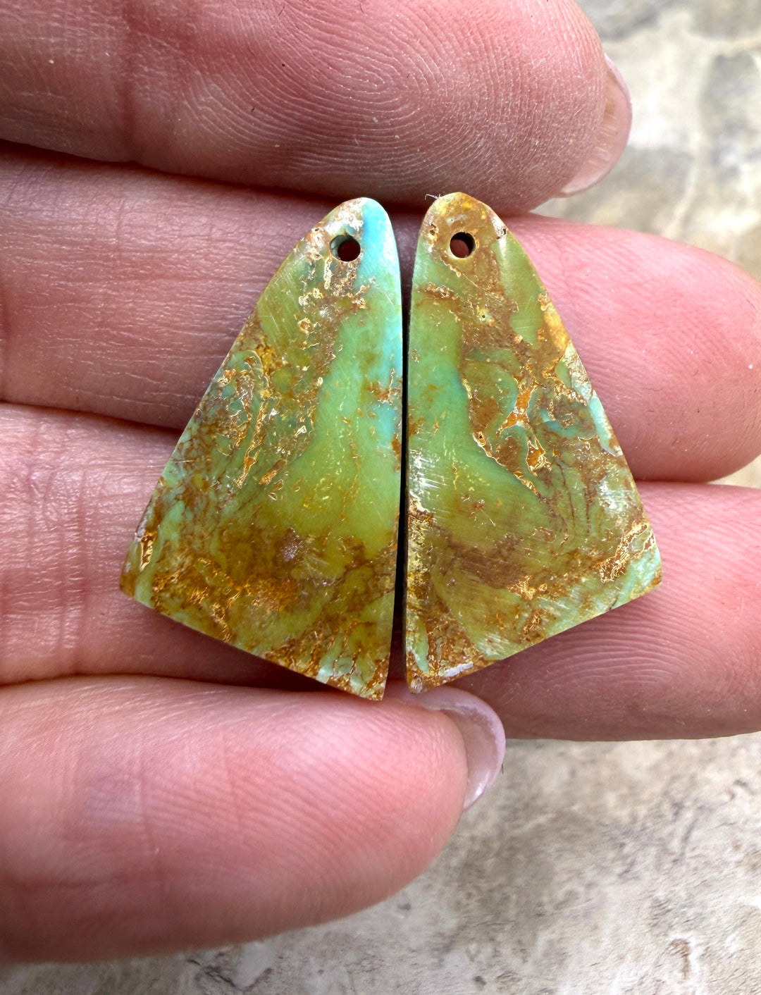 Pilot Mountain Turquoise (Nevada) Matching Earring Slab