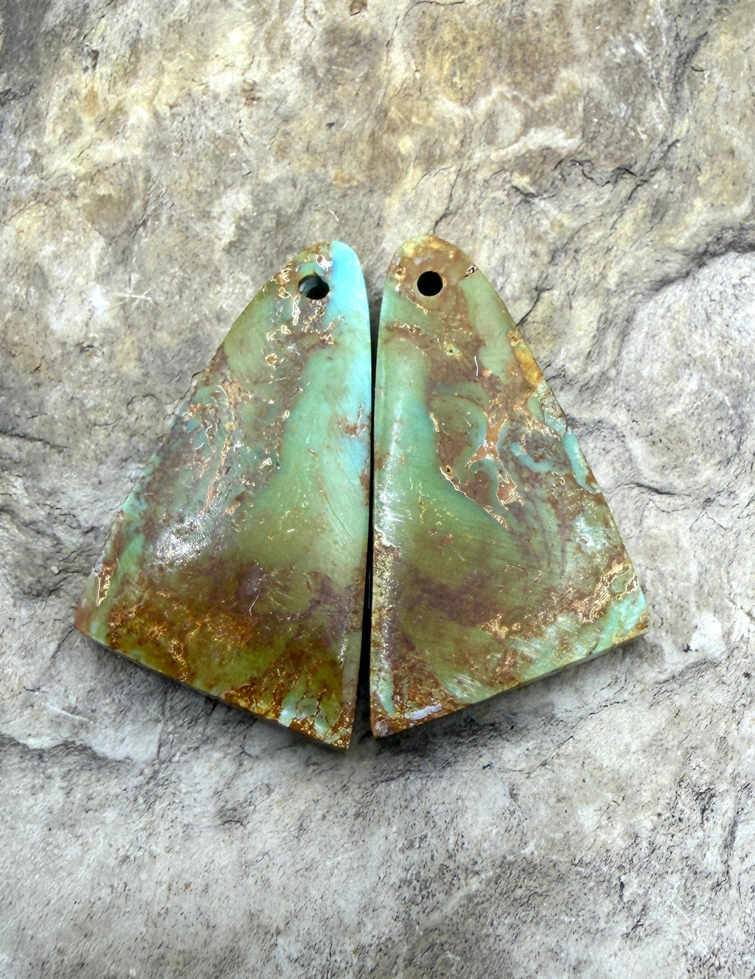 Pilot Mountain Turquoise (Nevada) Matching Earring Slab
