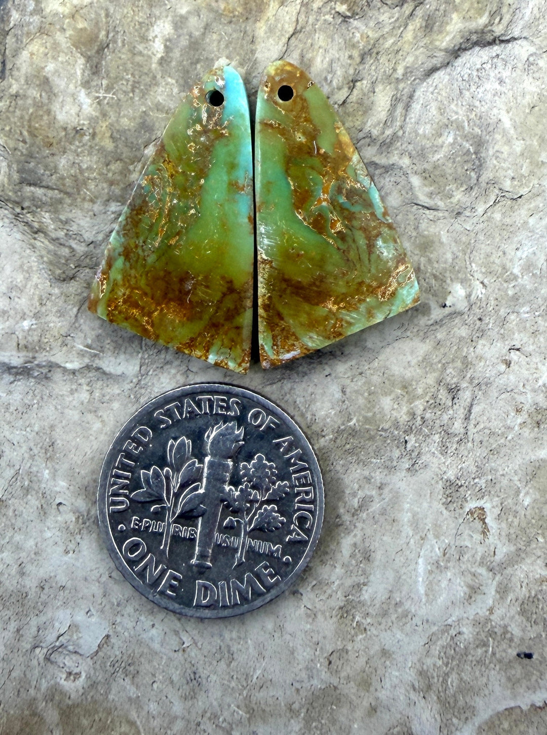 Pilot Mountain Turquoise (Nevada) Matching Earring Slab