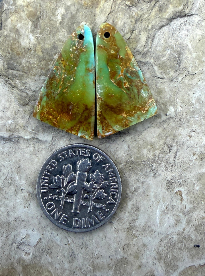 Pilot Mountain Turquoise (Nevada) Matching Earring Slab