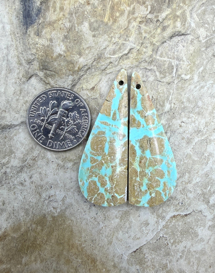Pilot Mountain Turquoise (Nevada) Matching Earring Slab