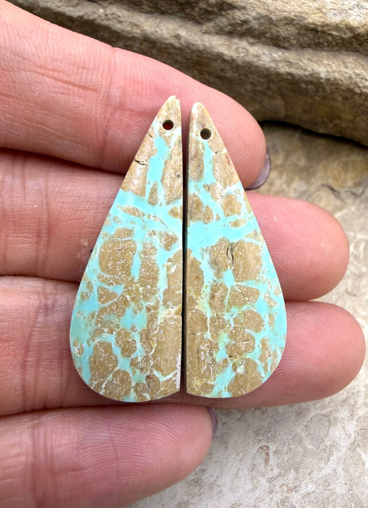 Pilot Mountain Turquoise (Nevada) Matching Earring Slab