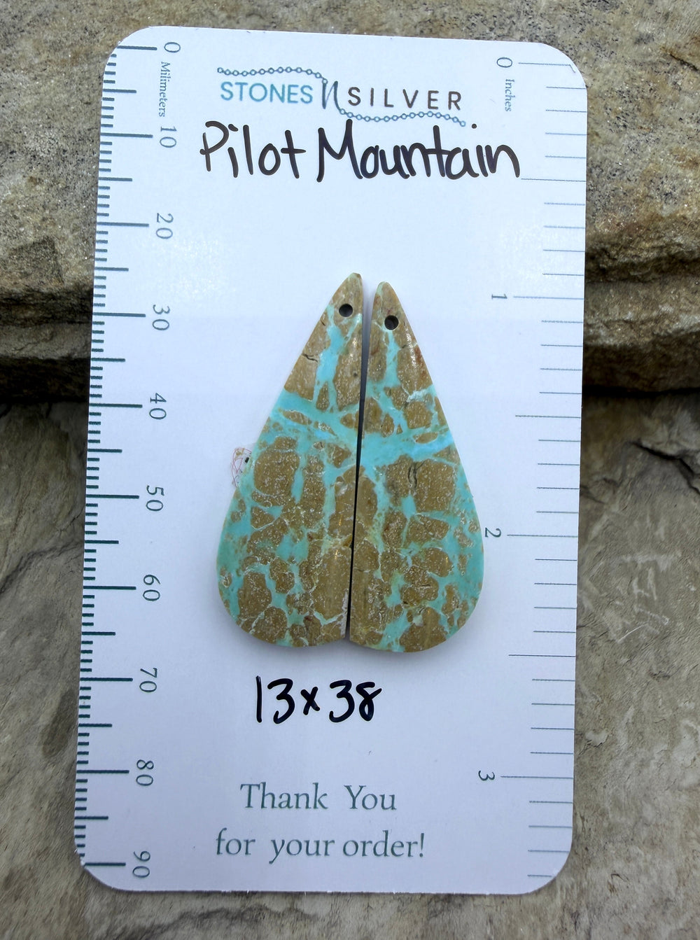 Pilot Mountain Turquoise (Nevada) Matching Earring Slab