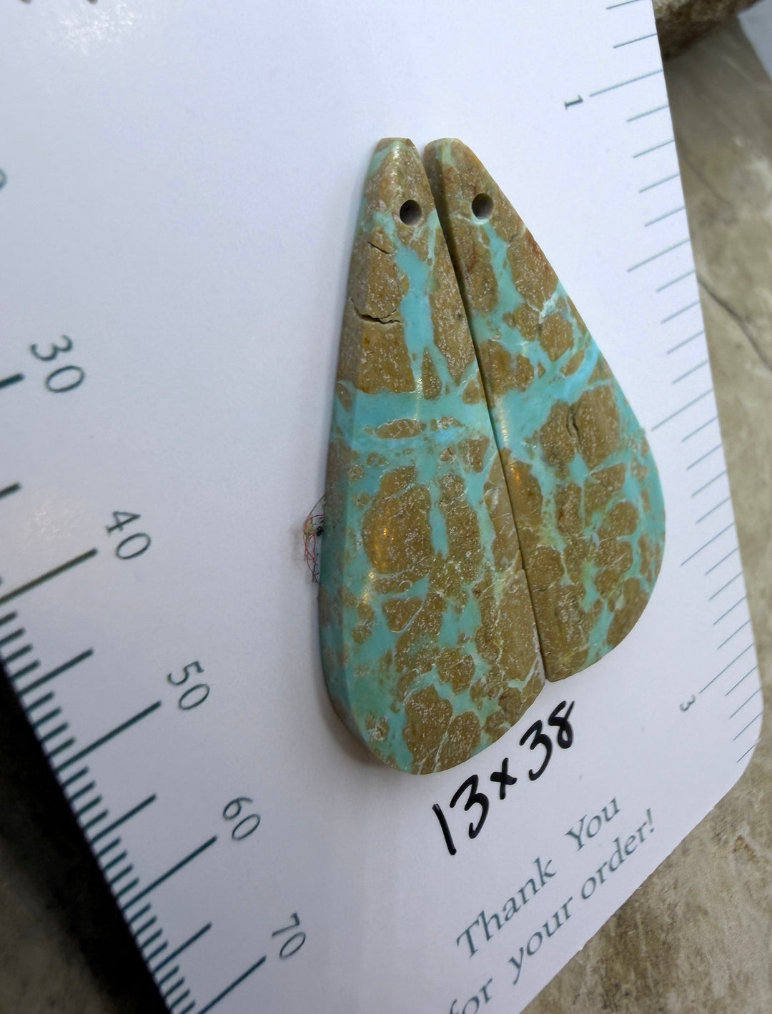 Pilot Mountain Turquoise (Nevada) Matching Earring Slab