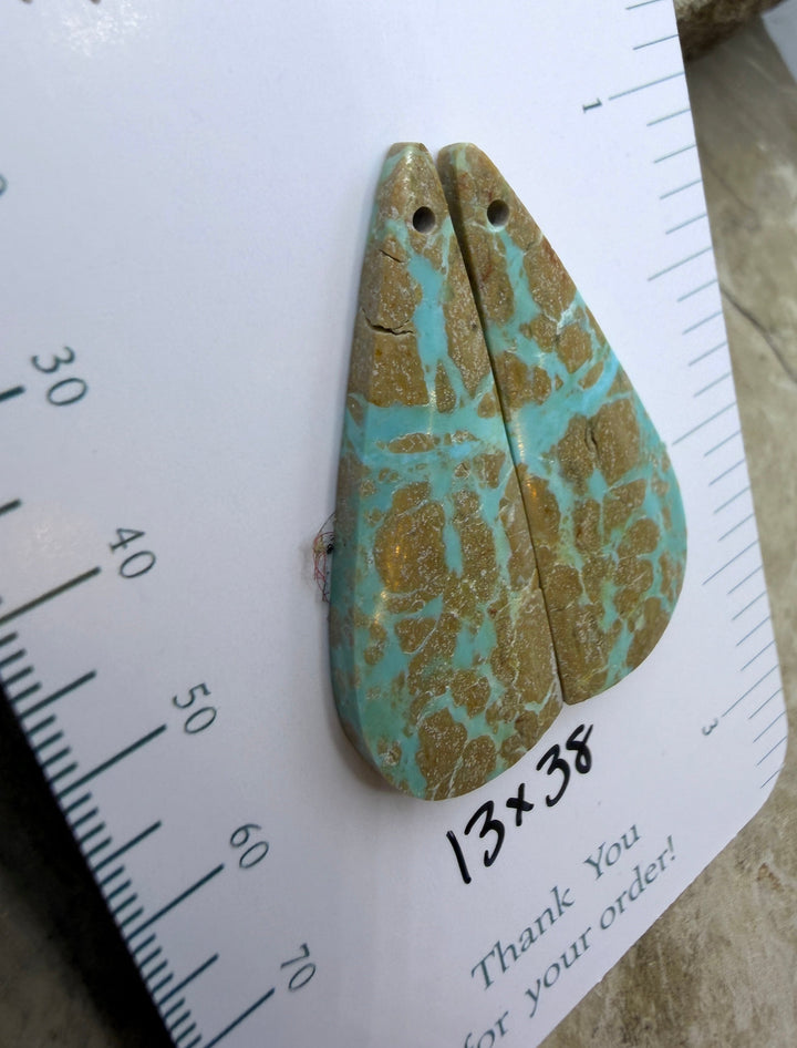 Pilot Mountain Turquoise (Nevada) Matching Earring Slab